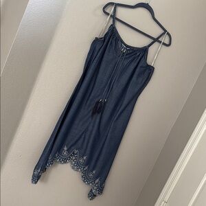 Tommy Bahama Blue Asymmetrical Embellished Dress
